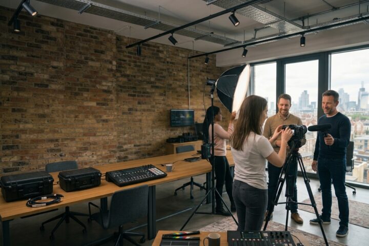 On-site Video Production Training in London on scripting, filming, lighting, sound and editing run by a BAFTA-winning editor.